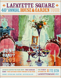 2009 Lafayette Square House Tour Poster- graphic design